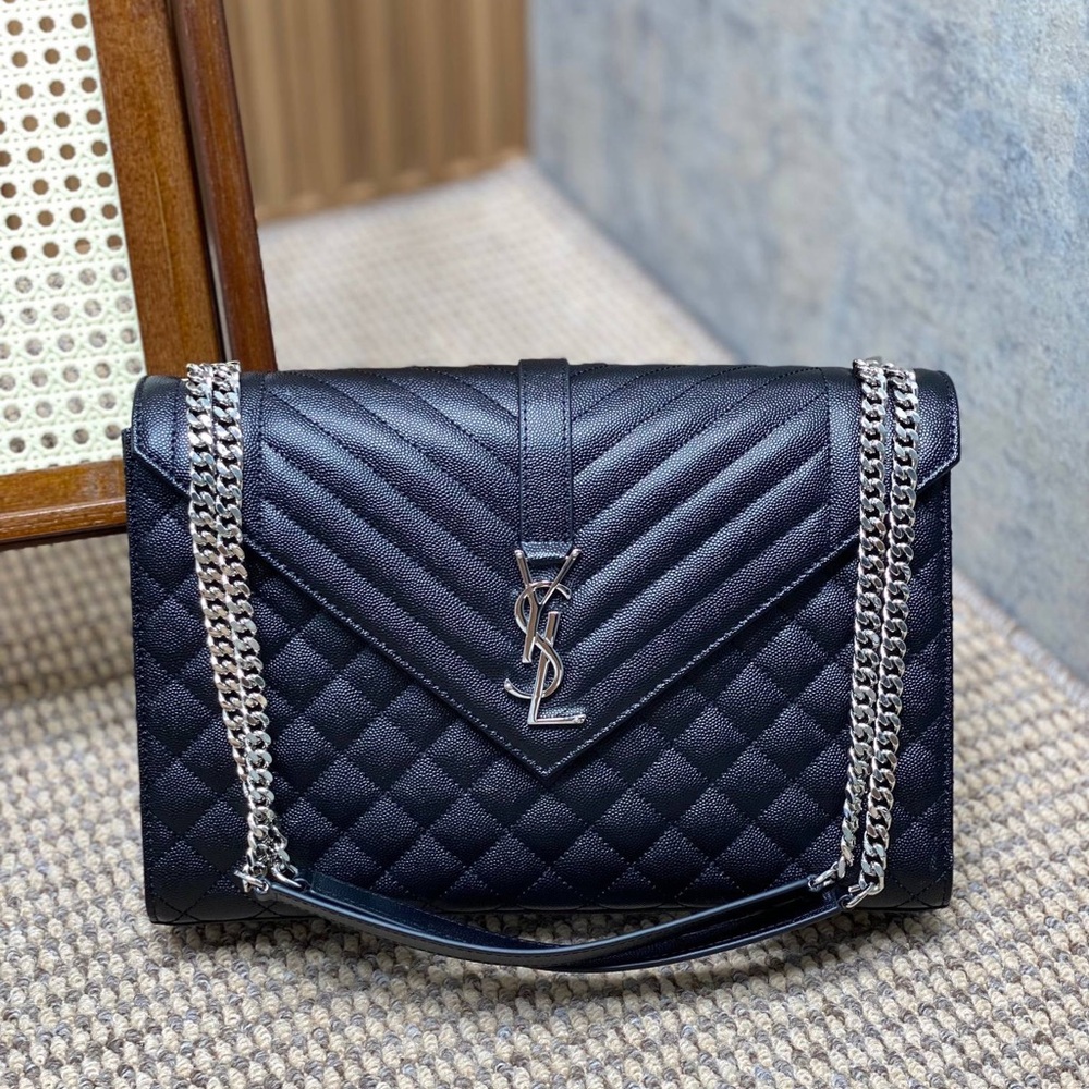 ✨ Saint Laurent Envelope Medium Bag - Black